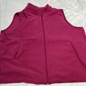 Pink Woman Within Sleeveless Vest